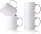 GBHOME 12 OZ Off White Coffee Mugs, Ceramic Coffee Mugs with Large Handle for Man, Woman, Dad, Mom, Light Weight Mugs Set for Latte/Cappuccino/Cocoa/Milk, Dishwasher & Microwave Safe, 4PCS