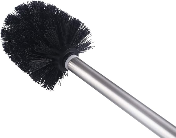 Angle Simple Toilet Brushes, Toilet Bowl Scrubber Brush Head 3 PCS with Cleaner Wand for Bathroom Restroom