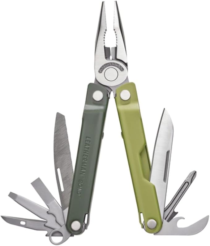 LEATHERMAN, Bond, 14-in-1 Lightweight Multi-tool for Camping, Hiking & Everyday Carry (EDC), Made in USA, Mossy Slate
