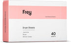 FREY Naturally Scented Dryer Sheets - Fabric Softener for Soft, Fresh & Clean Clothes (1-pack, Jasmine Rose)