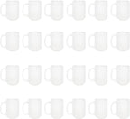 Sublimation Mugs Blank 15 oz White Ceramic Coffee Mugs Bulk for 24 pcs White Blank Coated Cup for Coffee,Latte, Soup, Milk, Hot Cocoa DIY Mug