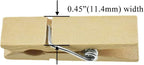 HAHIYO Wooden Clothes Pins Clothespins Wide Do NOT Fall Apart 1.77 inches Length 40 Pack Sturdy Strong Springs No Rust No Discoloration for Laundry Bathroom DIY Craft Photos Food Opened Bags