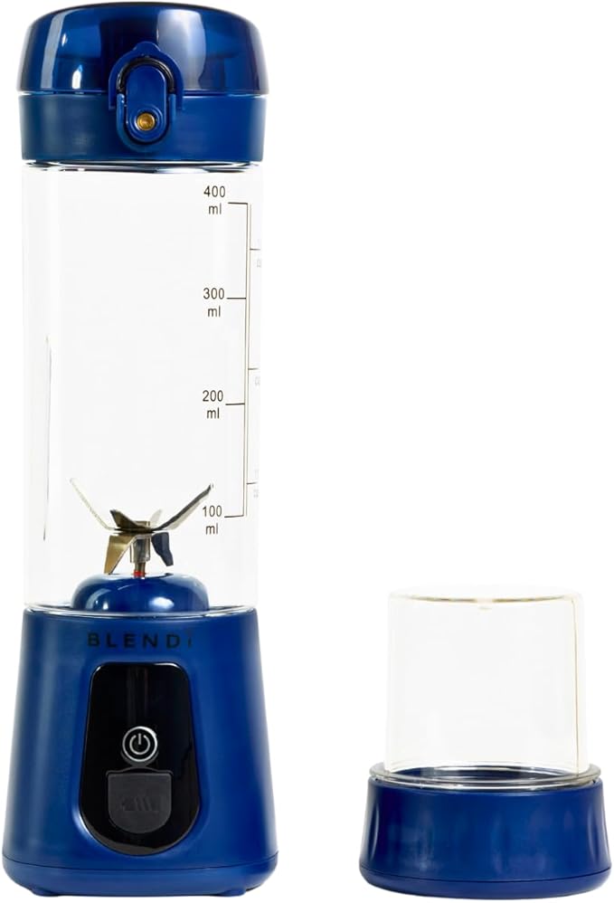BLENDi Pro+ Portable Blender (17.5oz, Navy Blue) – Powerful Ice Crushing 120W Motor, USB-C Rechargeable, Cordless Personal Blender Smoothies & Shakes – BPA-Free, Self-Cleaning, Travel-Friendly