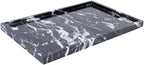 100% Natural Marble Serving Tray Luxury Marble Storage Tray for Home Decor Stone Tray for Bathroom/Kitchen/Vanity/Dresser,Plate Holder for Tissues, Candles, Towel
