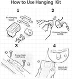 SIGNFORD Framed Canvas Print Wall Art Set Tropical Island Palm Leaf Geometric Collage Abstract Nature Illustrations Modern Art Decorative Minimalist Floral Botanical for Bedroom - 24"x36"x2 Natural