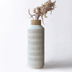 Rustic Large Ceramic Vase for Living Room Bedroom 15.75'' Farmhouse Flower Vase for Fake Plant Home Decor Office Table Shelf Fireplace Centerpieces Retro Vintage Classic Modern Gift