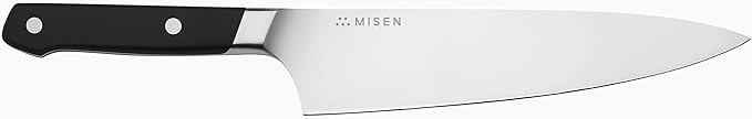 Misen 8" Chef Knife – High Carbon Japanese AUS-10 Stainless Steel – Hybrid German & Japanese Blade – Precision Kitchen Knife for Professionals & Home Cooks – Ultimate Cutting Performance - Black