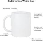 Sublimation Blank Ceramic Coffee Mugs Set of 6 Pcs White Mugs 11 oz Porcelain Espresso Cups Sublimation Mugs Blank DIY for Coffee Soup Tea Milk Latte Hot Cocoa etc