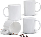 Chulan White Coffee Mugs, 14oz Fine Bone China Coffee Cups, Over 45% Bone Content Porcelain, Lightweight Espresso Mugs, Break Resistant Ceramic, Dishwasher & Microwave Safe