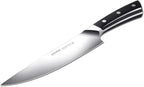 JARVISTAR 8 Inch Chef’s Knife: Professional kitchen knife - Ultra Sharp High Carbon Stainless Steel Forged Short Bolster - Chef Knife Ergonomic Handle for Cutting Vegetable