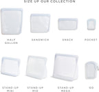 Stasher Premium Silicone Reusable Food Storage Half Gallon Bag, Lavender, Microwave, Sous Vide, Dishwasher, Oven and Freezer Safe, BPA Free, Leak-free, Eco-friendly, 64 Oz