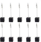 10pcs Table Number Holder Name Place Card Holder Memo Clip Holder Stand Note Holder Pictures Card Paper Menu Clip (Black)