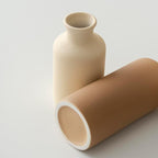 Modern Ceramic Vase Set of 3, Neutral Colors, Decorative Bottles for Home, Earth Tone Farmhouse Rustic Decor (Coffee Mix)