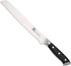 Qin Dynasty Series Bread Knife Pro Kitchen Knife 10 Inch Serrated Edge Cake Knife High Carbon German Stainless Steel Sharp knife with Ergonomic Handle