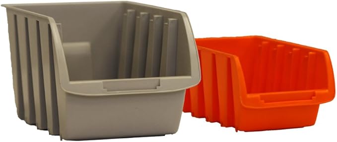 TRINITY 7-Tier Dual-Sided Rolling Bin Rack, 330 Pound Capacity, Includes 94 Organizer Bins, 19.75" x 35.5" x 48.5", Black