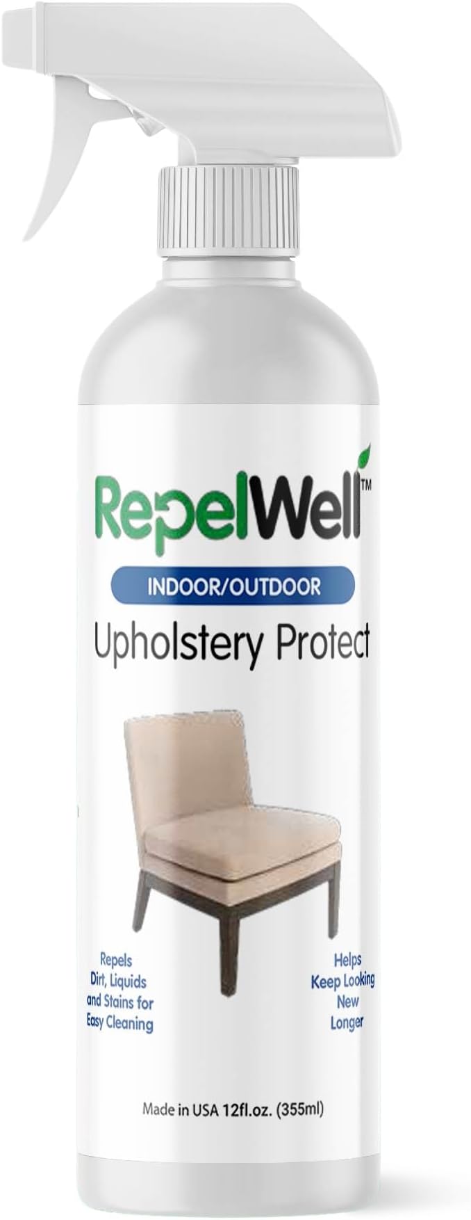 Upholstery Protect Stain & Water Repellent Spray (12oz) Eco-Friendly, Pet-Safe Spray Keeps Your Fabric, Leather & Suede Upholstery Looking Like New