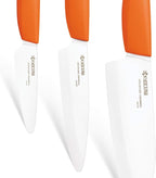Kyocera Advanced Ceramic Revolution Series 3-inch Paring Knife, Orange Handle, White Blade