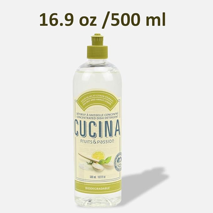 Fruits & Passion Cucina Dish Soap Detergent Refill Sea Salt and Amalfi Lemon-500ml