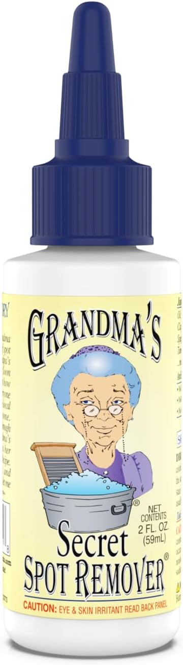 Grandma's Secret Spot Remover - Chlorine, Bleach and Toxin-Free Stain Remover - Stain Remover for Clothes - Fabric Stain Remover Removes Oil, Paint, Blood and Pet Stains – 2 Ounce
