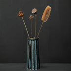 Bronze Vintage Vase, 10 Inches Antique Glass Vase Rustic European Unique Chic Style for Tabletop, Kitchen, Office, Living Room Decoration