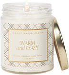 Sweet Water Decor Warm and Cozy Candle - Pine Cinnamon & Fir Winter Scented Soy Candles for Home - 9oz Clear Jar, 40 Hour Burn Time, Made in The USA