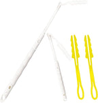 Replacement Handles Compatible with Swiffer Duster Refill, Swiffer Duster Extended Handle,Foldable & Extendable Dust Handle Only(White 3pcs)