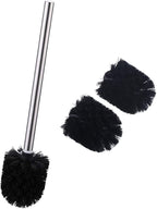 Angle Simple Toilet Brushes, Toilet Bowl Scrubber Brush Head 3 PCS with Cleaner Wand for Bathroom Restroom
