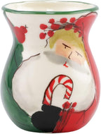 Vietri Old St. Nick Bud Vase, 4.5"H Terra Bianca Living Room /Dining Decor, Ceramic Flower Vase