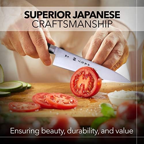 Kagayaki CarboNext Japanese Chef’s Knife, KC-2ES Professional Petty Knife, High Carbon Tool Steel Pro Kitchen Knife with Ergonomic Pakka Wood Handle, 5.9 inch