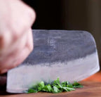 COOLINA Kapeni Butcher Knife, Handmade Forged Multipurpose Meat Cleaver Knife for Kitchen, Home and Outdoor Cooking, Rugged Blade