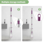 CQT Commercial Flat Microfiber Floor Mop Cleaning System 18" Inch Wet Dry and Dust Hardwood with 4 Washable Pads Cleaner for Laminate Tile Stainless Steel Handle and Extension (PT13-WET)