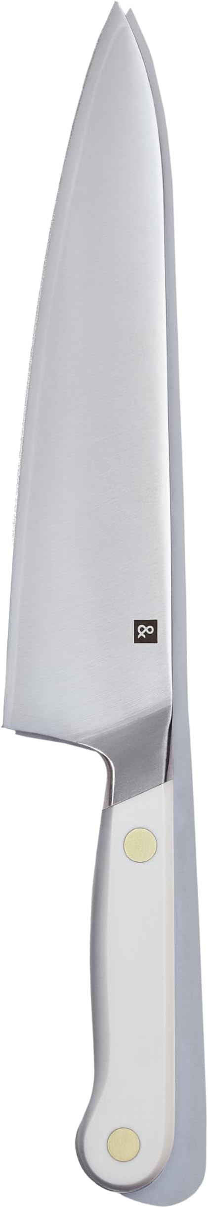 hedley & bennett Professional Chef Knife - Sharp 8 inch Japanese Kitchen Blade - Three-Layer Steel for Cutting Meat and Vegetables - Ergonomic Handle - Cooking Gift - Enoki (White)