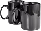 30oz Super Large Ceramic Coffee Mugs Large Handles Set of 2 (black)
