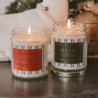 Sweet Water Decor Santa's Workshop Candle - Bayberry, Fir, Nutmeg, and Clove Winter Holiday Scented Soy Candles for Home - 9oz Clear Jar, 40 Hour Burn Time, Made in The USA