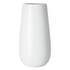 D'vine Dev 10 Inch White Elegant Oval Ceramic Vase for Flowers, Home Décor Vase with Design Box, VS-LD-B-4