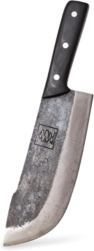 COOLINA Daozi Forged Cleaver Butcher Knife, 7.9-in High Carbon Steel Blade, Handmade Chinese Traditional Knife, Best for Chopping, Slicing, Cutting Meat