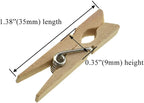 HAHIYO Wooden Clothes Pins Clothespins Small Do NOT Fall Apart 1.38 inches Length 60 Pack Sturdy Strong Springs No Rust No Discoloration for Laundry Bathroom DIY Craft Photos Food Opened Bags