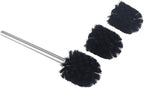 Angle Simple Toilet Brushes, Toilet Bowl Scrubber Brush Head 3 PCS with Cleaner Wand for Bathroom Restroom