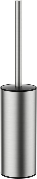 Toilet Brush and Holder Set, Toilet Bowl Brush with Heavy Duty 304 Stainless Steel Base and Extra Long Handle, Toilet Bowl Cleaners Brush for Bathroom (Stainless Steel)