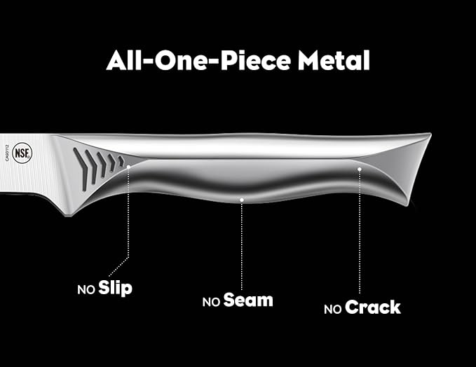 BRODARK Boning Knife - 7" Deboning Knife for Meat Cutting - High Carbon Stainless Steel, One Piece Design Fillet Knives - NSF Certified, Shark Series