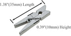 HAHIYO Silver Wooden Clothes Pins Clothespins Small Do NOT Fall Apart 1.38 inches Length 50 Pack Sturdy Strong Springs No Rust No Discoloration for Laundry Bathroom DIY Craft Photos Food Opened Bags