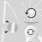 White Replacement Handles Compatible with Swiffer Duster Refill, Extended Handle, Adjustable Length Removal Duty Duster Refills Handles Only Telescopic Extended Pole