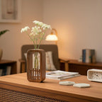 Plant Terrarium with Wooden Stand & Glass Test Tube - for Hydroponic Plants, Home Garden Office Decor, Unique Birthday, Housewarming for Plant Lovers