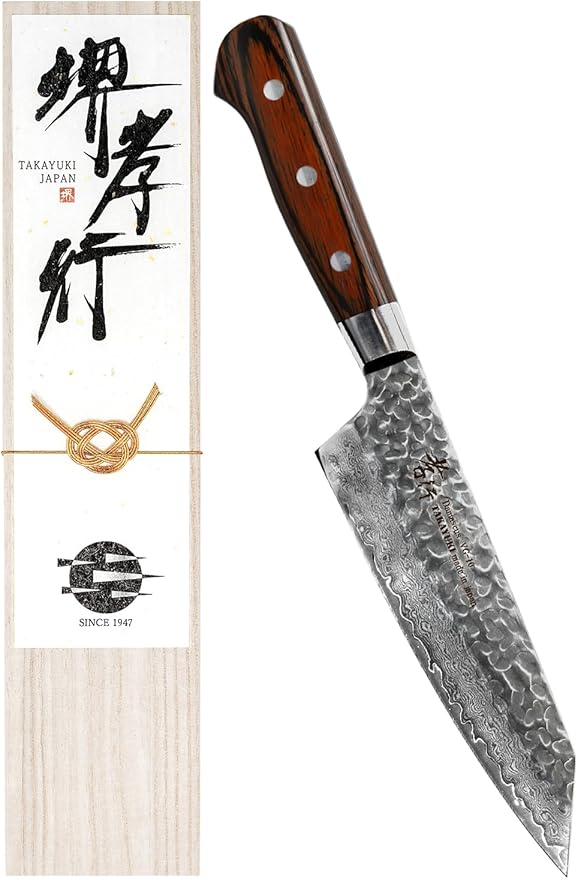 Sakai Takayuki Damascus Chef Knife Santoku - 6.5 inch (MPN DS160)