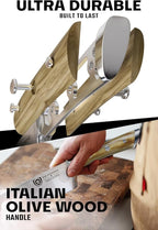 Dalstrong Chef Knife - 8 inch Blade - Gladiator Series - Forged High Carbon German Steel - Razor Sharp Kitchen Knife - Professional Full Tang Knives - Olive Wood Handle - Sheath - NSF Certified