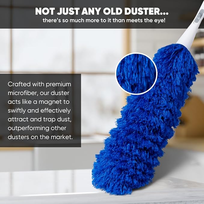 2 Pack of Microfiber Flexible Dusters | from Microfiber Wholesale | Clean Ceiling Fans, Cobwebs, Light Fixtures, Delicate Objects