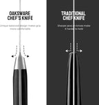 OAKSWARE Chef Knife, 6" Cutting & Cooking Kitchen Knife - High Carbon German Steel Razor Sharp Knives Professional Meat Knife with Ergonomic Handle