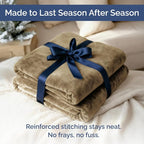 Ultra Soft Fleece Blanket King Size - Flannel Fleece Luxury King Blanket - Lightweight for Couch Bed Chair - Thick, Warm and Breathable - All Season Cozy Fuzzy, Anti-Static Microplush Bedding, Camel