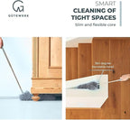 Extendable Feather Duster, Microfiber Duster, Ceiling Fan Duster, Feather Dusters for Cleaning, Dust Cleaner, Cobweb Duster - Electrostatic Bendable Head - Set of 2 Replacement Heads