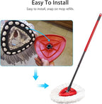 4 Pack Spin Mop Replacement Heads, Microfiber Spin Mop Refills, Easy Cleaning Mop Replace Heads for Floor Cleaning